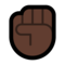 Raised Fist - Black emoji on Microsoft